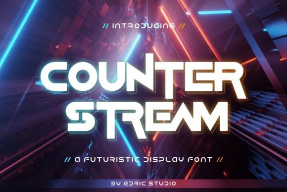 Counter Stream: A Bold Display Font for Modern Editorial Design