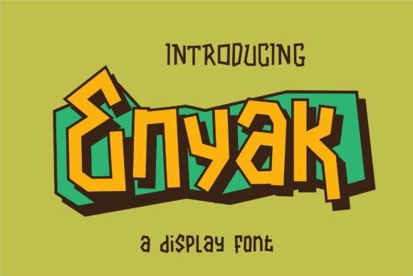 Enyak: The Quirky Display Typeface for Modern Web Design