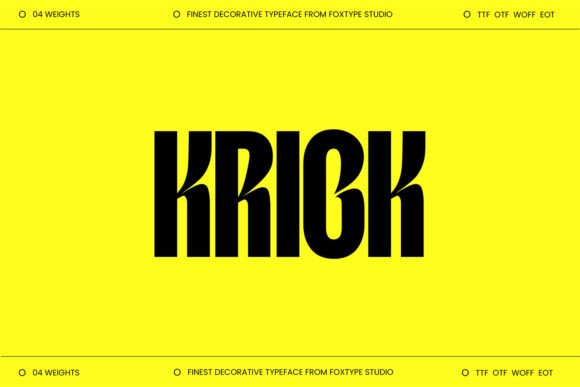 Krick: A Modern Display Typeface for Editorial Design