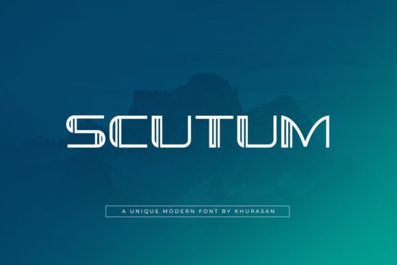 Scutum Typeface: A Modern Display Font for Bold Brand Identity