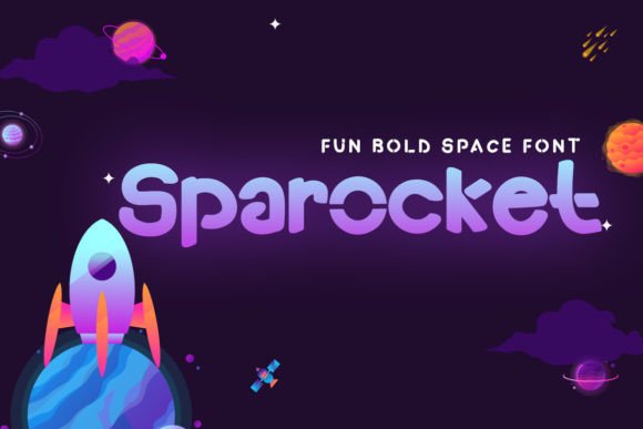 Sparocket: The Space-Themed Display Font for Handmade Creators